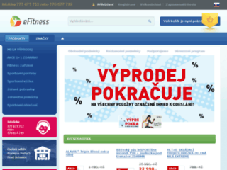 náhled webu eFitness.cz