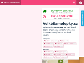 náhled webu VelkeSamolepky.cz