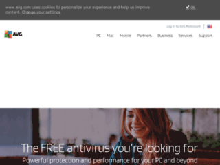 náhled webu AVG.com
