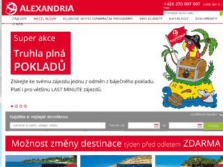 náhled webu Alexandria.cz
